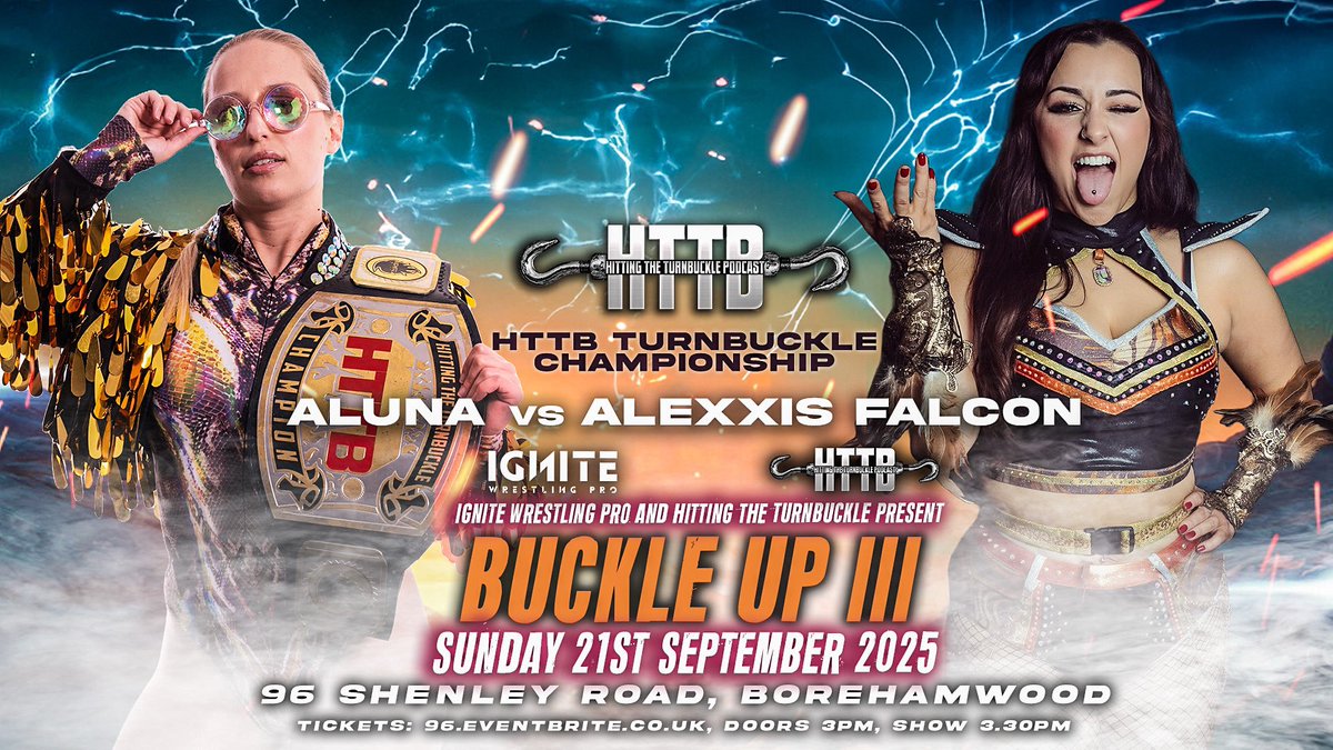 IgniteWresPro's tweet image. This one had to be the first match announced for Buckle Up III

On Sept 21, Alexxis Falcon makes her Ignite debut and goes straight for the @HTTBUCKLE Championship

One of the UK’s most decorated stars vs the current champ

You do NOT want to miss this
🎟️ 96.eventbrite.co.uk