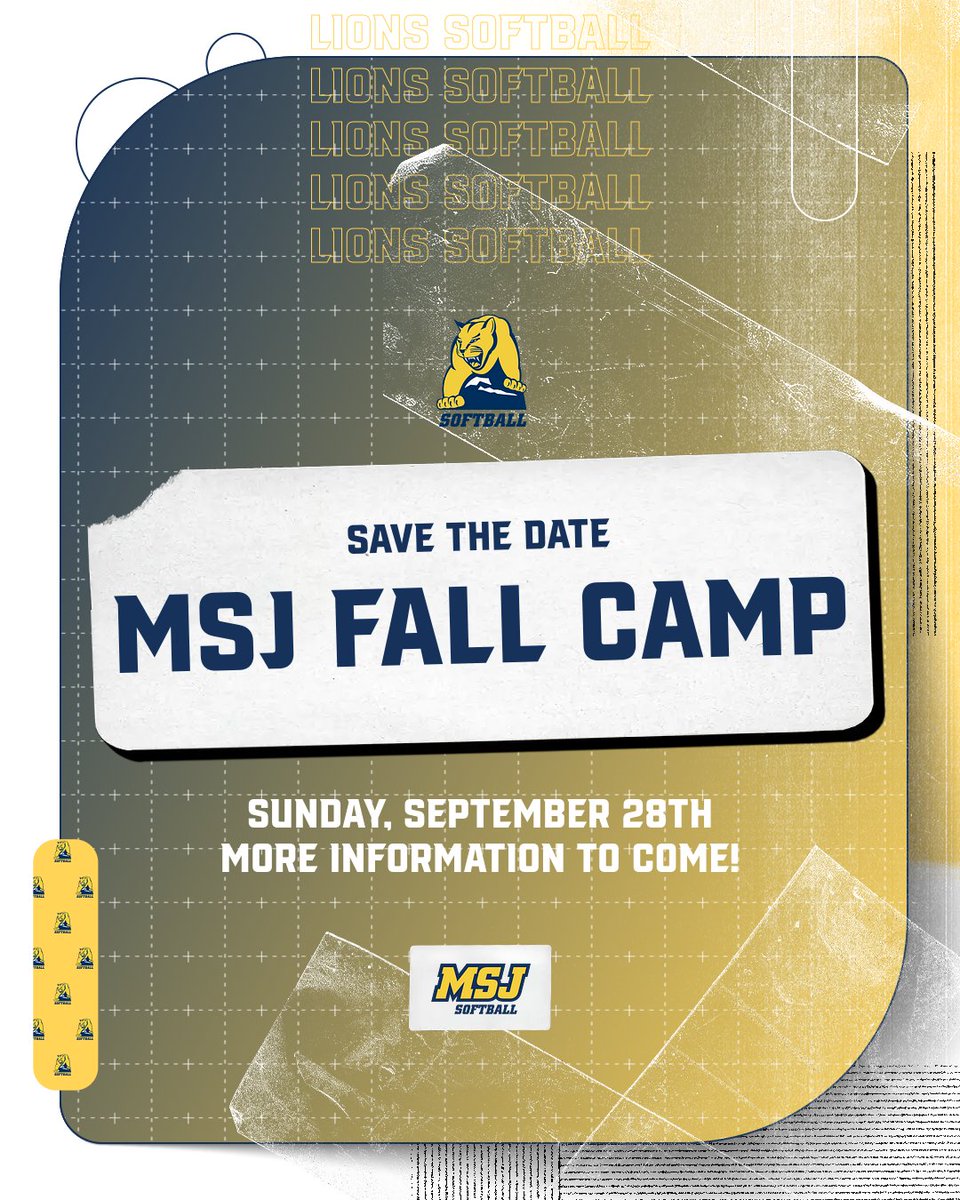 MSJSoftball's tweet image. 📣 Save the Date! Join us for our fall camp 🍁🥎
Sharpen your skills, meet the coaches, and show us what you&apos;ve got! More information, including registration info, will be posted at a later date.

📅 Sunday, September 28 
📍 Mount St. Joseph Softball Complex