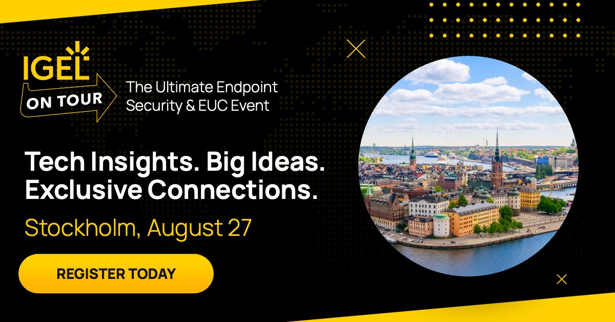 IGEL_Technology's tweet image. 🚀 Join us for an inspiring half-day event in Stockholm focused on innovation, secure infrastructure, and endpoint transformation. You’ll hear from industry experts, see live demonstrations, and connect with peers across industries.
💡 What to Expect
• Expert sessions on secure…