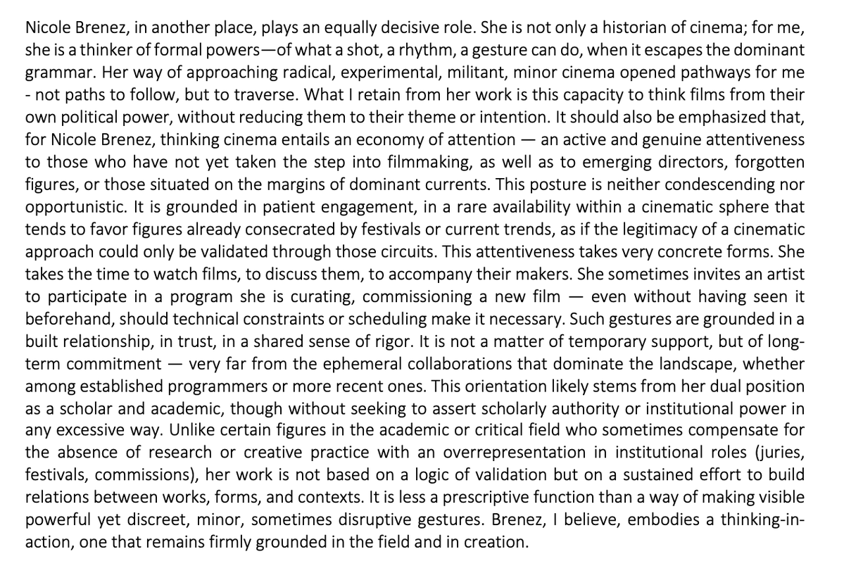 The great Nicole Brenez has announced her retirement from teaching. To commemorate her amazing career, here's a discussion of her work by Sylvain George, excerpted from a longer, revised version of our interview to be published this fall. Félicitations !
