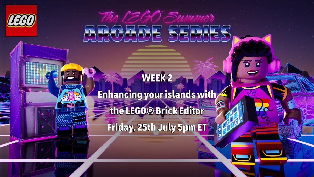 uefn_hub's tweet image. The LEGO® Summer Arcade Series Week 2 is coming up soon! ✨

This Friday&apos;s topic will be &quot;Enhancing your islands with the LEGO Brick Editor&quot;.

Come chat with Nate, Thomas and our special guest Ida - all from the LEGO Group.

#ad