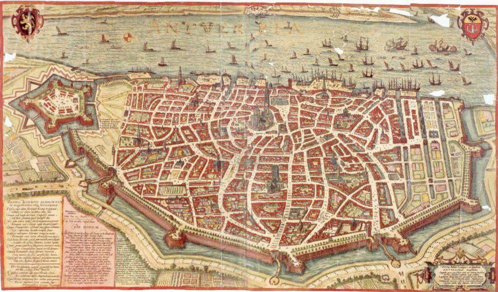 vintagemapstore's tweet image. The fortification of Antwerp, Belgium. It was build in the 16th century by order of the Holy Roman Emperor Charles V to protect this major city with its important port during the Dutch Revolt. Most of the constructions were demolished around 1860 due to the expansion of Antwerp.