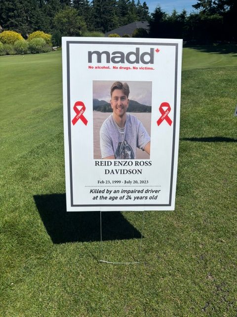 The Reid Davidson Memorial Golf Tournament was held on July 13, in Nanoose Bay on Vancouver Island, with a full roster of 144 participants. It was organized by Nick and Aurora Crossen, with support from Carl Neibel —both of whom had close ties to Reid through soccer. Reid notably
