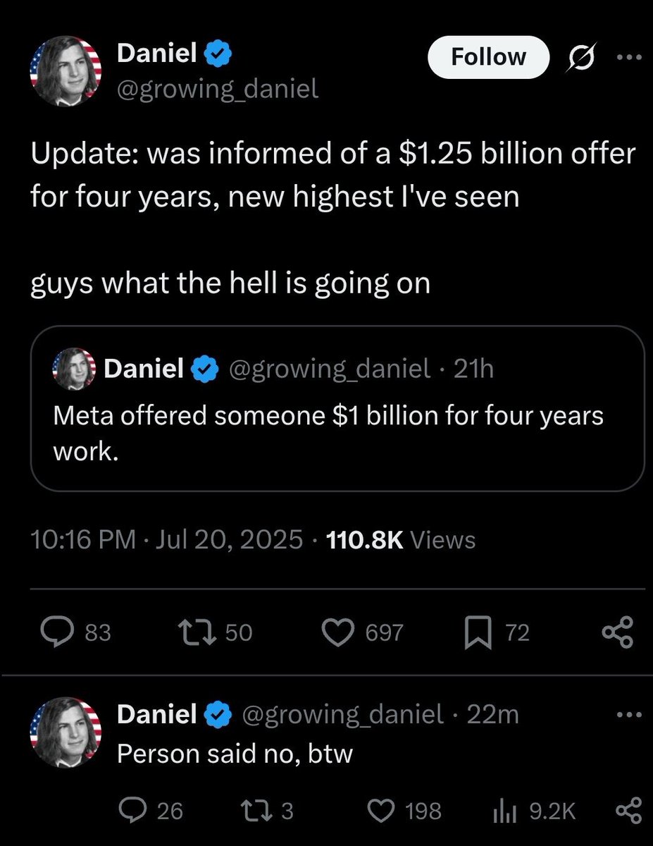DanielPriestley's tweet image. It was predicted that we would see a one person unicorn. Now we are seeing a unicorn employee!