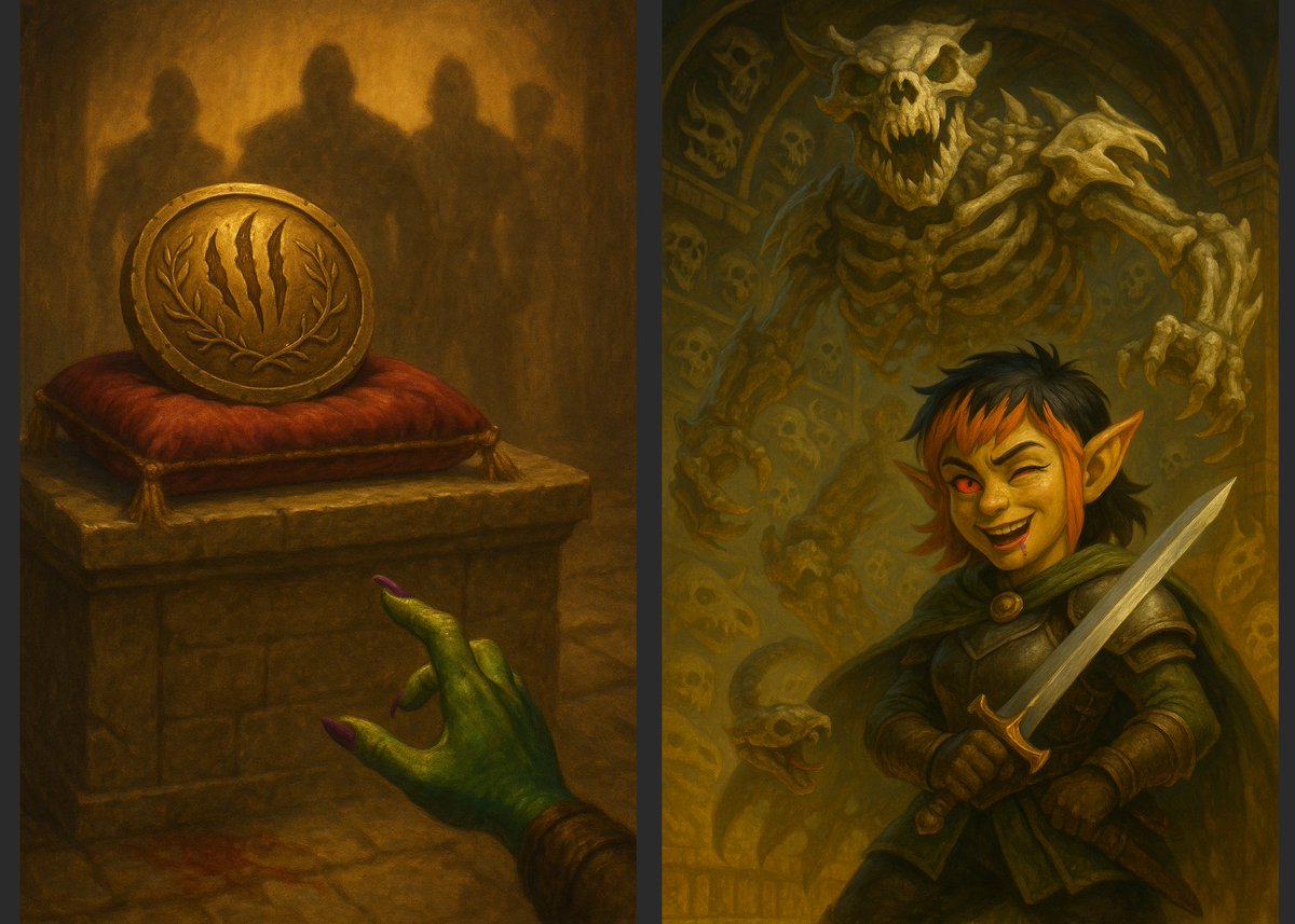 DanMcMan77's tweet image. Monster Hunter Guild Initiation: Ascension
She faced nightmare steeds, stormcliffs full of harpies, and trials steeped in flame and bone. Each victory carved her name deeper into the whispers of the guildhall.
But this moment? This was different.
The medallion wasn’t given. It…