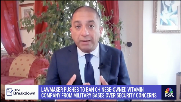 MasonNatSec's tweet image. #ICYMI NSI Exec Director and Founder @jamil_n_jaffer joined @NBCNews for a segment to discuss the push for a federal investigation into GNC, the supplement retailer owned by a Chinese company, over concerns it poses a national security risk on military bases. Watch here:…