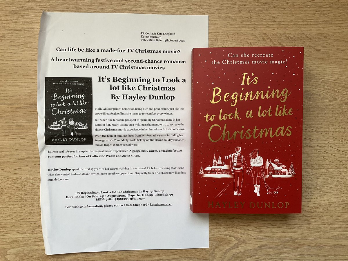 Lindahill50Hill's tweet image. More thanks to Kate of @canelo_co for this lovely #ItsBeginningToLookALotLikeChristmas by Hayley Dunlop out from @HeraBooks on 14th August
canelo.co/books/it-s-beg…