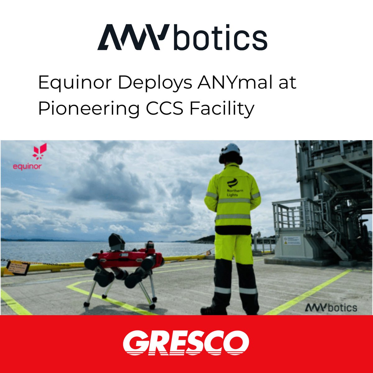 🔍 Autonomous Inspections in Hazardous Zones? It’s Happening.

@ANYbotics' ANYmal is tackling explosive environments—like a live gas plant in Norway—with zero human risk.

➡️CO₂ monitoring 
➡️Perimeter surveillance
➡️Routine inspections 

Explore more: grescouas.com/item/ANYbotics…