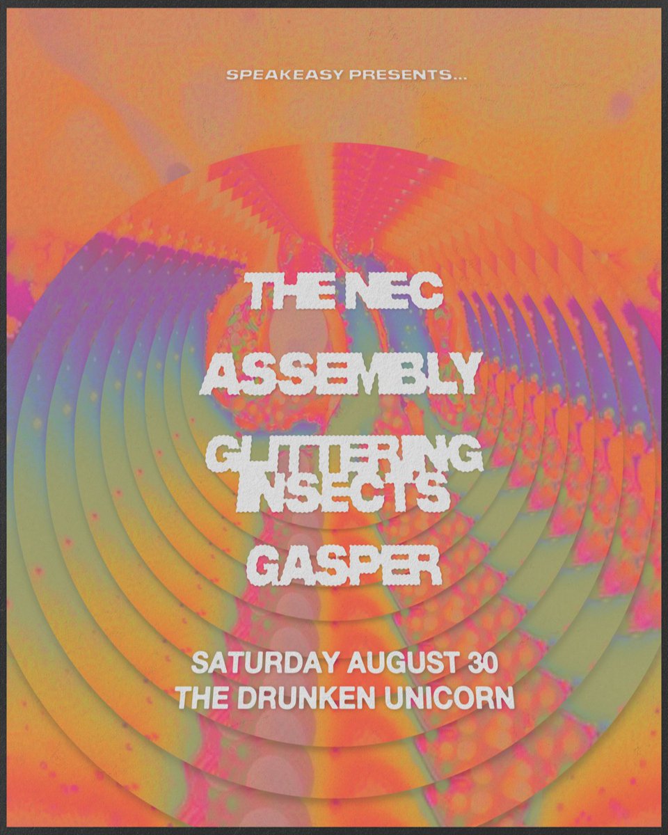 SpeakeasyPromo's tweet image. NEW ONE :: The N.E.C. plays The Drunken Unicorn on August 30th with Assembly, Glittering Insects, and Gasper. Tickets: bigtickets.com/e/spnb/necdu/
RIYL Les Rallizes Denudes, Can, Velvet Underground