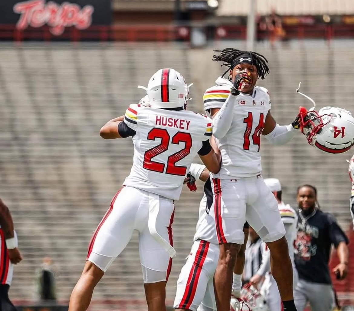Insideblackgold's tweet image. #Terps take on Big Ten Media Day
LB Daniel Wingate, OL Isaiah Wright & SAF Jalen Huskey join head coach Mike Locksley at the Mandalay Bay Resort and Casino in Las Vegas today
🐢 Locksley press conference: 3:15 PM
🐢 Players on BTN set: 5:30 PM
🐢 Locksley on BTN set: 7:30 PM