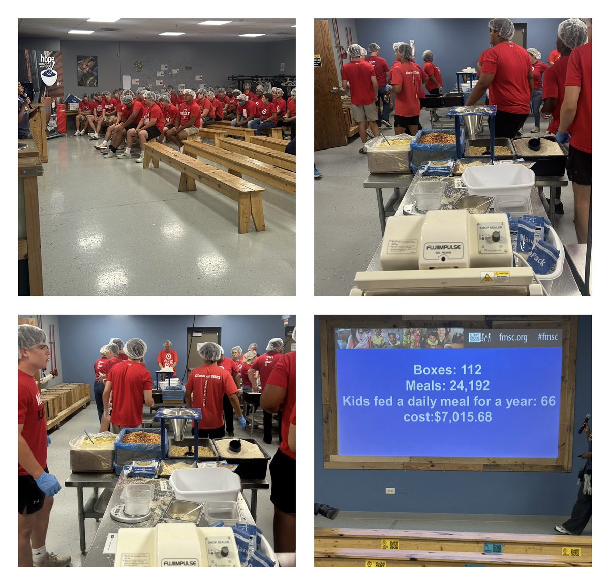 RedHawkFB's tweet image. Sophomores had their own little one day team retreat last week. The day included mass, community service at feed my starving children, team building, and then a lock in at the Sportsplex. More than just football at Marist High school.
#FAMILY // #HonorGloryFame // #115th