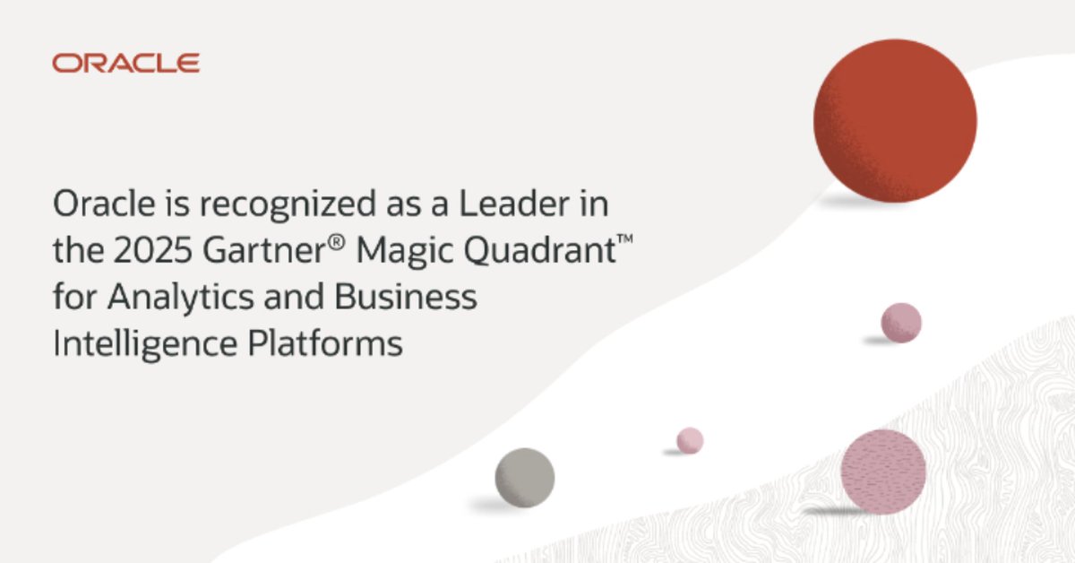 With embedded AI and machine learning capabilities, our #Analytics platform helps customers make better decisions faster. Learn why we’re recognized as a Leader: social.ora.cl/6019fBizB