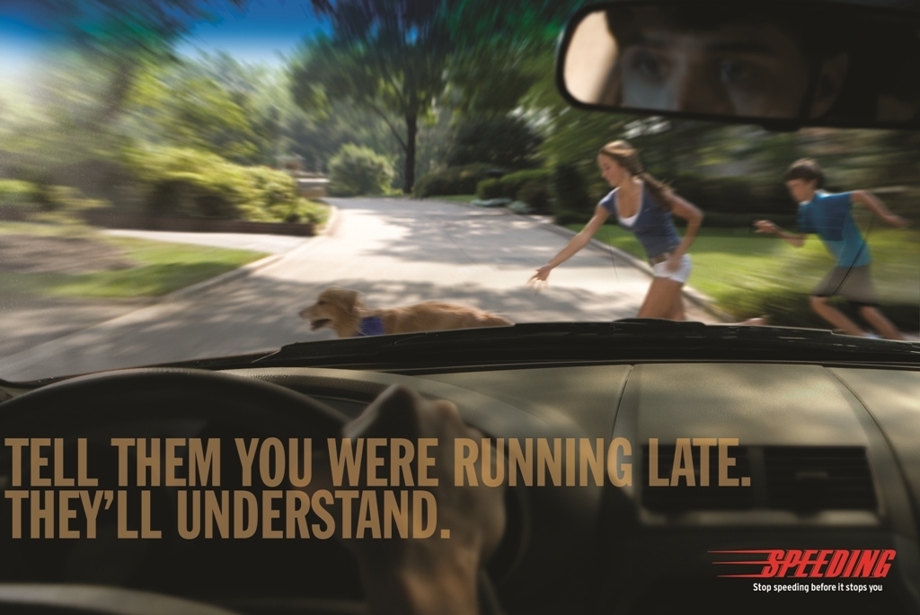 DriveSafeHR's tweet image. Tell them you were running late. They'll understand. SPEEDING Stop speeding before it stops you. #SlowDown