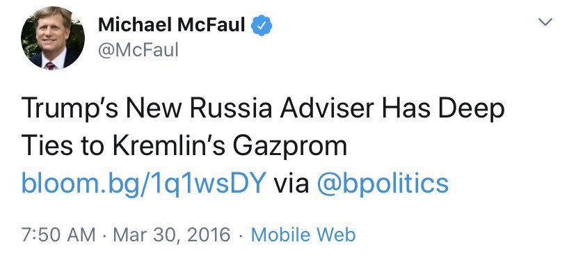 vancemurphy's tweet image. Now that information is slowly coming out, this is a reminder that Michael McFaul was one of the original brains behind Russian collusion. (I posted about this years ago)
Arrest this Treasonous Criminal.