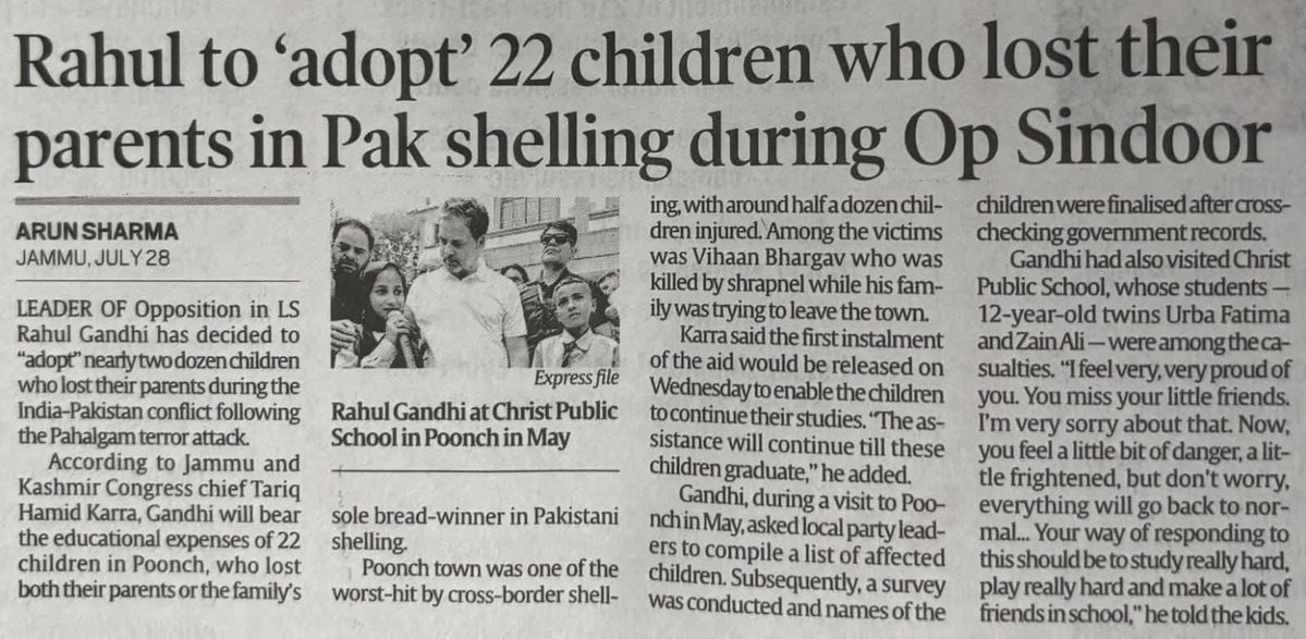Ravinder Sharma (@ravinderjkpcc) on Twitter photo Others came & left but the real messiah of those in pain & distress <a href="/RahulGandhi/">Rahul Gandhi</a> ensured security of the future of the hapless and helpless little ones of Poonch victim of Pak Shelling. <a href="/INCJammuKashmir/">J&K Congress</a> <a href="/Jairam_Ramesh/">Jairam Ramesh</a> <a href="/Supriya23bh/">Supriya Bhardwaj</a> <a href="/NasirHussainINC/">Dr Syed Naseer Hussain, M P</a> <a href="/TariqKarra/">Tariq Hameed Karra</a> Others came & left but the real messiah of those in pain & distress <a href="/RahulGandhi/">Rahul Gandhi</a> ensured security of the future of the hapless and helpless little ones of Poonch victim of Pak Shelling. <a href="/INCJammuKashmir/">J&K Congress</a> <a href="/Jairam_Ramesh/">Jairam Ramesh</a> <a href="/Supriya23bh/">Supriya Bhardwaj</a> <a href="/NasirHussainINC/">Dr Syed Naseer Hussain, M P</a> <a href="/TariqKarra/">Tariq Hameed Karra</a>