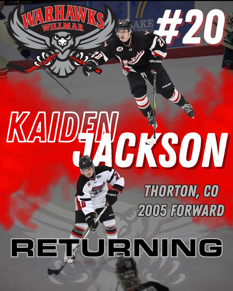 “I’m excited to get things rolling with the boys again and being part of the community that supports us greatly. My first year in Willmar was amazing and looking forward to making more memories this year.”
KJ