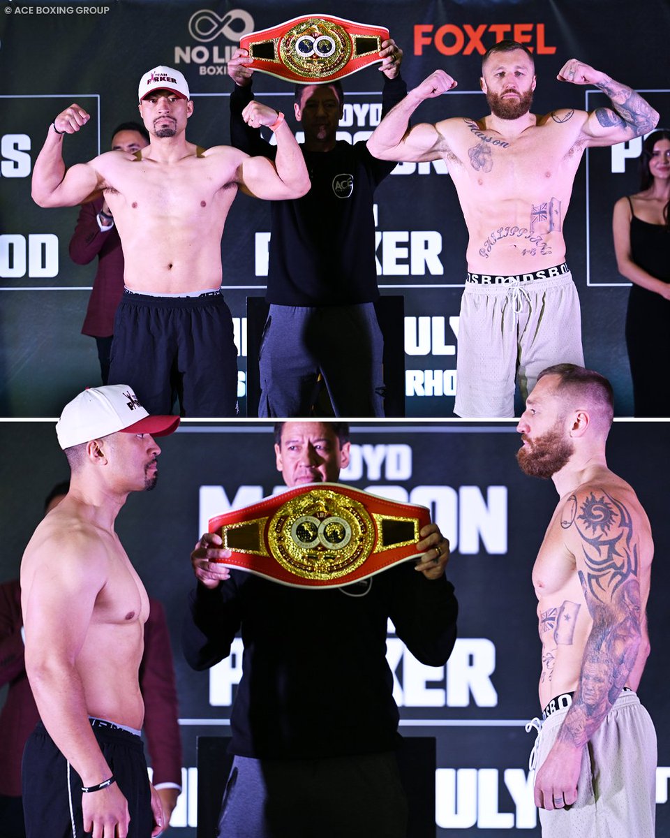 ausboxing's tweet image. Australasian bragging rights and a regional opportunity up for grabs.

Floyd Masson and John Parker tip the scales in Brisbane.

#ozboxing #boxing #masson #parker
