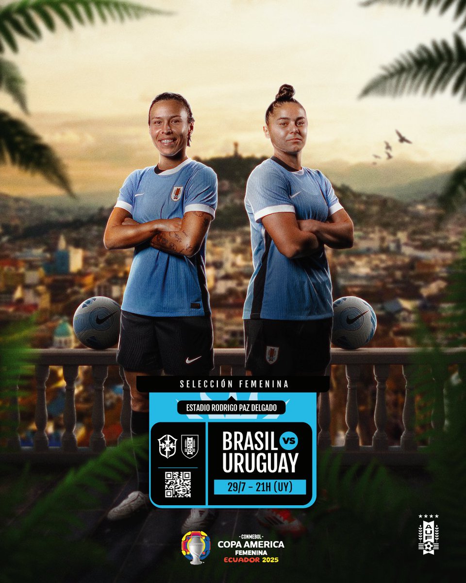 AUF Femenino (@auffemenino) on Twitter photo 🇺🇾 𝗘𝗦 𝗛𝗢𝗬
Llegó el día, jugamos la Semifinal de la <a href="/CopaAmerica/">CONMEBOL Copa América™️</a>.
#ElEquipoQueNosUne 🇺🇾 𝗘𝗦 𝗛𝗢𝗬
Llegó el día, jugamos la Semifinal de la <a href="/CopaAmerica/">CONMEBOL Copa América™️</a>.
#ElEquipoQueNosUne