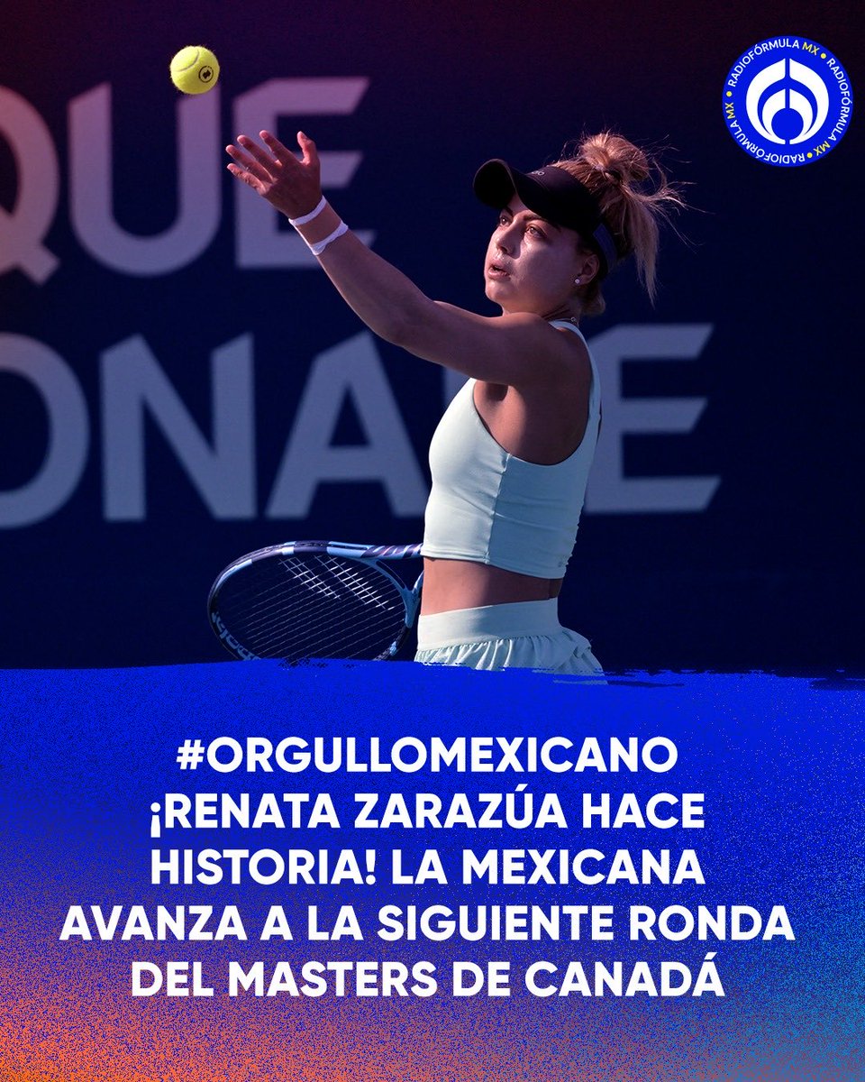 ClaudioMercadoR's tweet image. ¡Renata Zarazúa hace historia en el Masters de Canadá!
La tenista mexicana avanzó a la segunda ronda por primera vez en cuatro años, vive un gran momento.
Renata enfrentará a la letona Jelena Ostapenko, 26 del ranking WTA y campeona de Roland Garros en el 2017.
@Radio_Formula