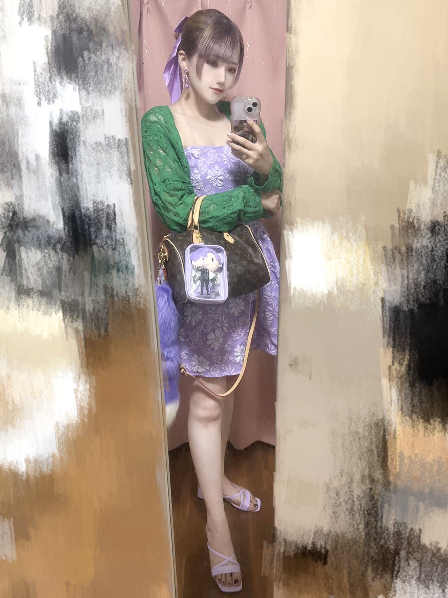 mfmf_khr's tweet image. ※自我
本日の参戦服！☔️さんカラー！！
髪の毛もほんのり紫メッシュ💜
見掛けたらお声掛けくださいませ🐶🐾