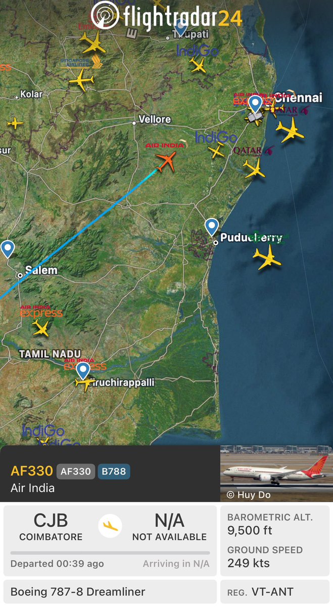 nikwireless's tweet photo. I thought Air India’s VT-ANT was in Victorville for refurbishment. Not sure if it’s back or my app is having a glitch https://t.co/h5hhevM7K5