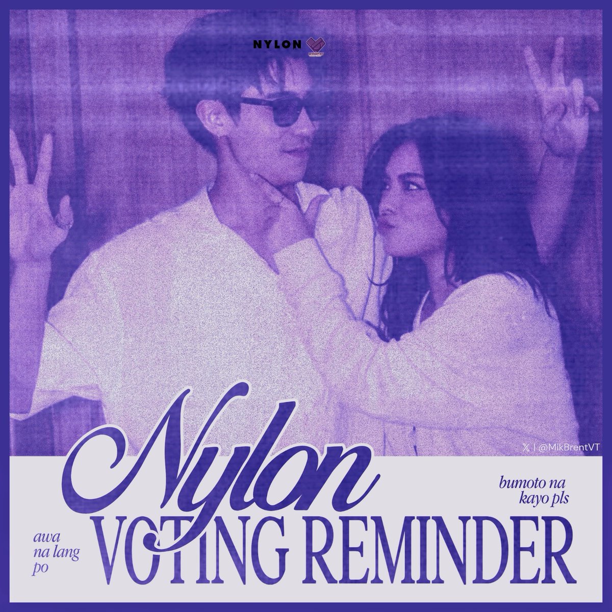 MikBrentVT's tweet image. π’ NYLON VOTING REMINDER π’
Itβs unli votes, MENTies β so you know what that means: go wild for MikBrent! π₯
Tap, refresh, repeat β thereβs no limit, so letβs flood the polls and make them shine! ππ²
βNeed help with the process?
DM MBVT β weβre here to guide you! π«΅π
