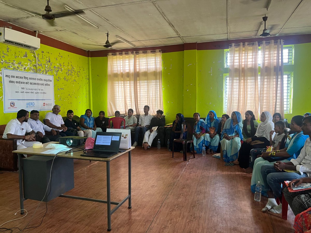 HERD International (@herdintl) on Twitter photo Suddhodhan Rural Municipality and HERD International jointly organized a three-day #CommunityEngagement training under <a href="/ReBUILDRPC/">ReBUILD for Resilience</a>. 64 local volunteers were trained on promoting behavioral changes to improve maternal health outcomes in their communities. Suddhodhan Rural Municipality and HERD International jointly organized a three-day #CommunityEngagement training under <a href="/ReBUILDRPC/">ReBUILD for Resilience</a>. 64 local volunteers were trained on promoting behavioral changes to improve maternal health outcomes in their communities.