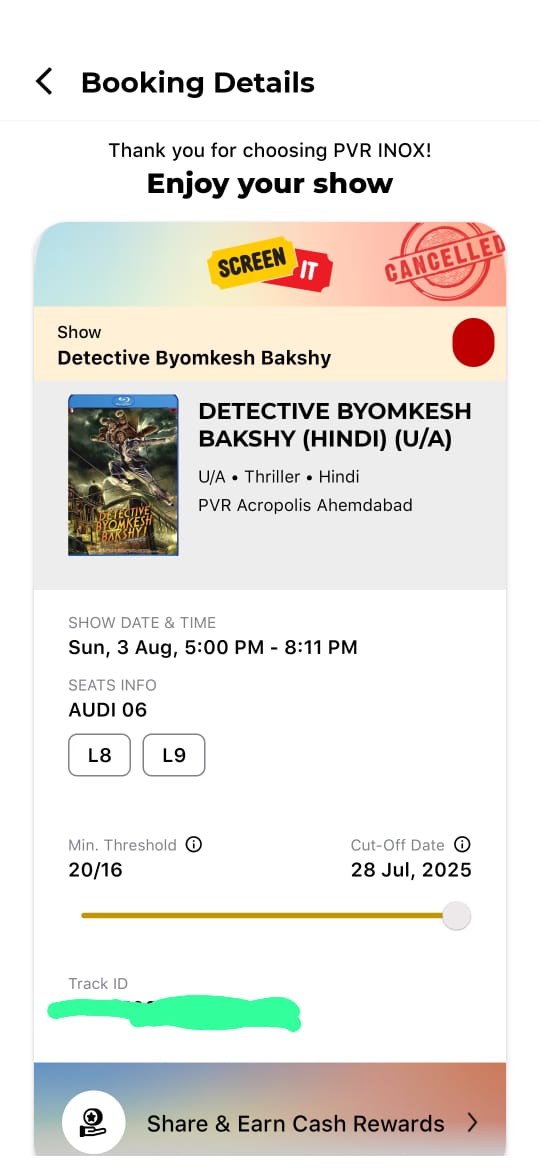 Parth Parmar (@thesumofourpast) on Twitter photo <a href="/_PVRCinemas/">P V R C i n e m a s</a> The biggest cinema chain in India at their lowest again!!!! Launching a feature called ScreenIT without adequate planning and then abruptly cancelling it citing Minimum threshold reasons. You blind fools, we crossed the threshold before deadline. <a href="/_PVRCinemas/">P V R C i n e m a s</a> The biggest cinema chain in India at their lowest again!!!! Launching a feature called ScreenIT without adequate planning and then abruptly cancelling it citing Minimum threshold reasons. You blind fools, we crossed the threshold before deadline.