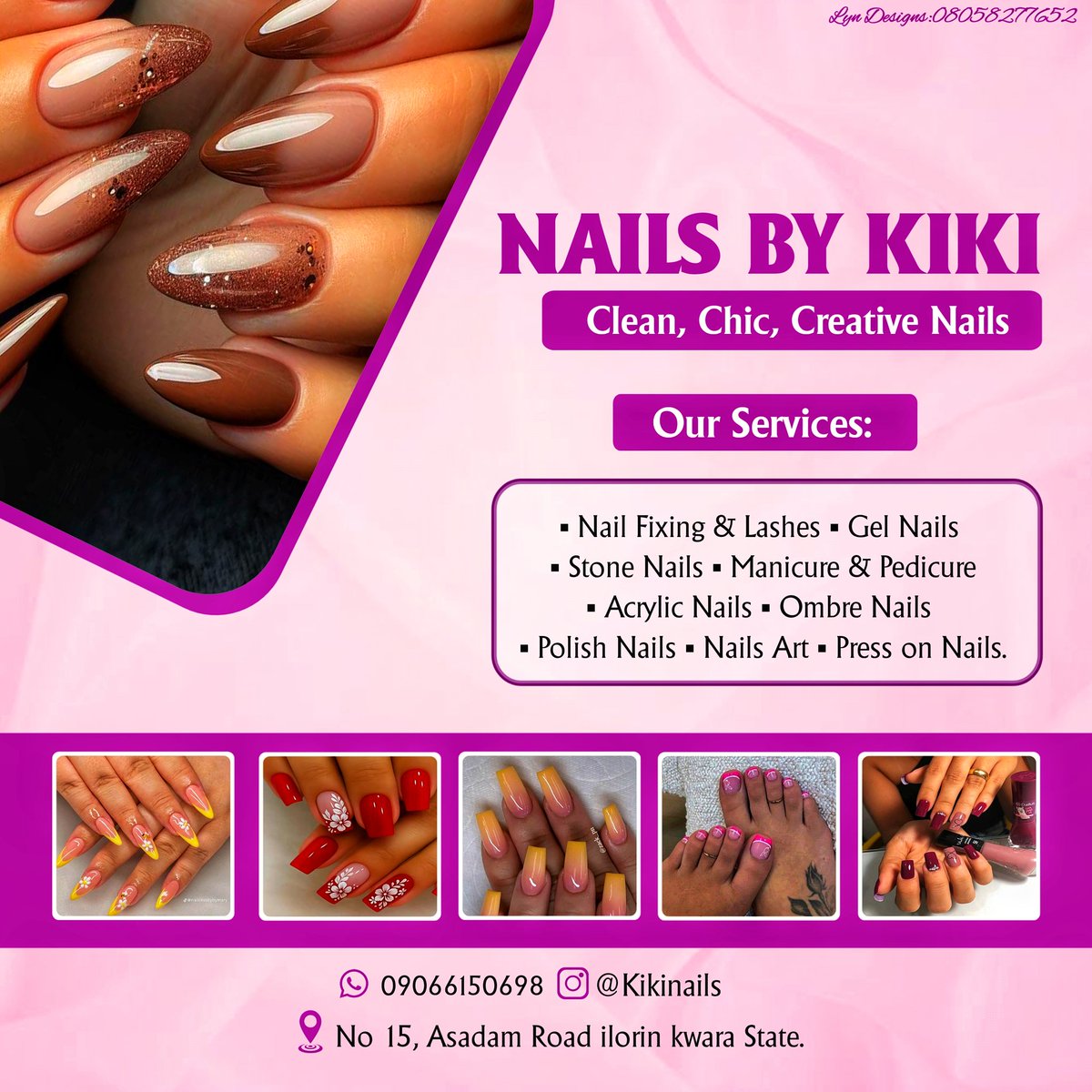 EvelynOlal17356's tweet image. Hey everyone 👋🤗

Check out my latest nail flyer design! 💅👩‍💻

#GraphicDesigner #graphicsdesign #Pixellab #FlyerDesign #NailDesign #OpenToWork #designjourney