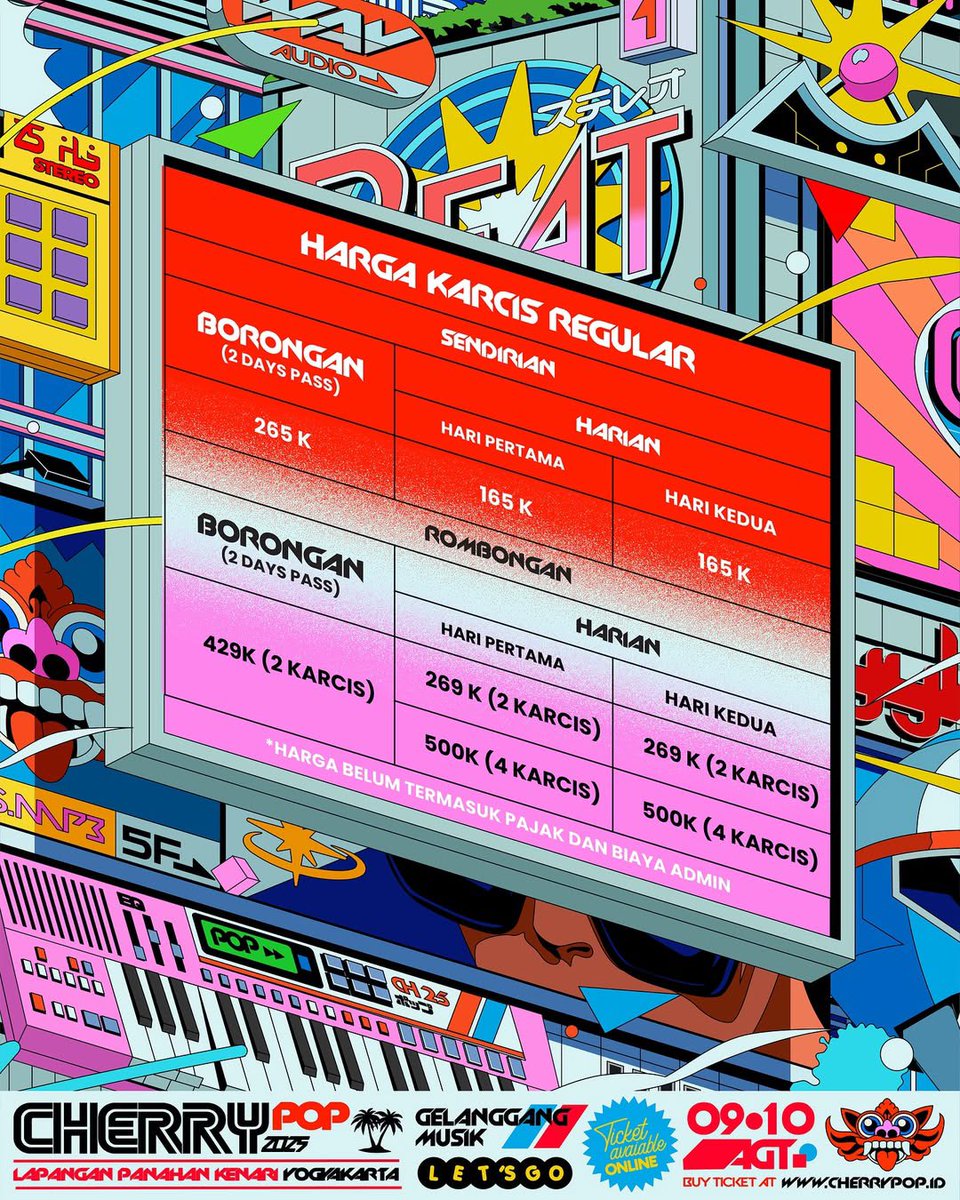 Acara festival musik yang memadukan ragam genre di Yogyakarta akan segera digelar.
Segera dapatkan tiket <a href="/cherrypopfest/">CHERRYPOP</a> hanya di laman ini ya, sobbh: fasticket.id/acara/cherrypo…, atau di titik-titik lokasi resminya.

Sampai jumpa!