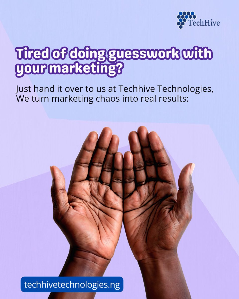 techhivetechn's tweet image. Are you tired of guessing how to run your ads?
Let’s take the stress off your hands. At Techhive Technologies, we handle the strategy, execution, and results—so you can focus on handling the actual work.
Chat with us on WhatsApp: +2347012929844