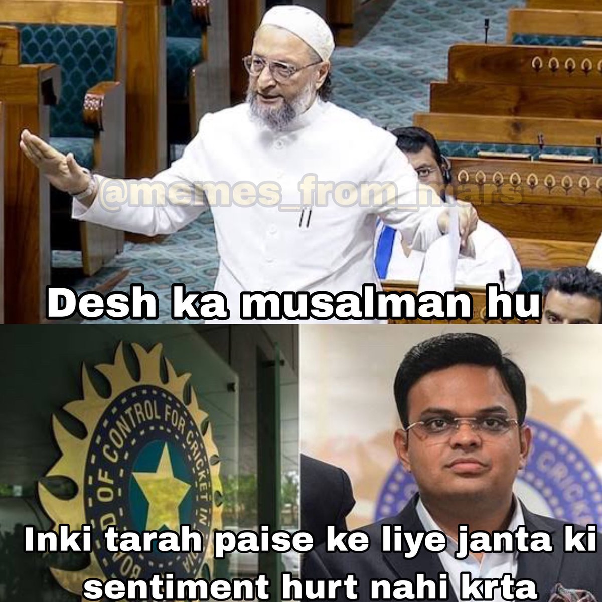 memes_from_mars's tweet image. Owaisi earn my respect 🗿