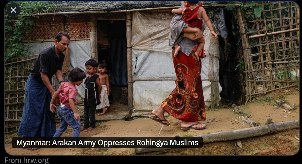 Fortify Rights (@fortifyrights) on Twitter photo #Myanmar 🇲🇲
<a href="/hrw/">Human Rights Watch</a> finds that the Arakan Army has imposed severe restrictions and committed grave abuses against #Rohingya in #Rakhine State.
“Life under the Arakan Army’s control was incredibly restrictive,” a Rohingya refugee said after fleeing to Bangladesh. #Myanmar 🇲🇲
<a href="/hrw/">Human Rights Watch</a> finds that the Arakan Army has imposed severe restrictions and committed grave abuses against #Rohingya in #Rakhine State.
“Life under the Arakan Army’s control was incredibly restrictive,” a Rohingya refugee said after fleeing to Bangladesh.