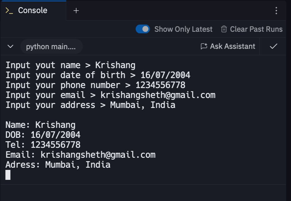 I found a way to get your digits. Check out my address book. Day 40 of #Replit100DaysOfCode #100DaysOfCode. Join me on <a href="/Replit/">Replit ⠕</a> join.replit.com/python