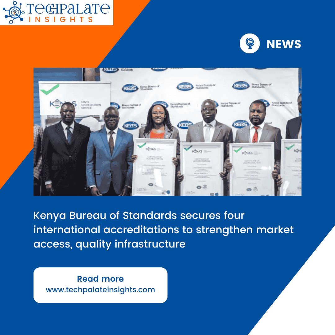 techpalate's tweet photo. @KEBS_ke has received four international accreditations, from product certification to data security. 
https://t.co/l2NUFPUZBv

#KEBS #KENAS #QualityInfrastructure #TestingStandards #ConformityAssessment #ISOAccreditation #KenyaExports  #TechPalateInsights https://t.co/T0XR6i4ITh