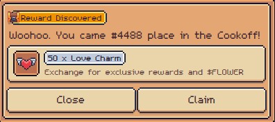 Squeegee_Plays's tweet image. Woohoo! Indeed haha Lezzgow! 🦊✨Didn't really participate on this event. Have to prioritize my Levels in time for my upgrade to Volcano Island🌋 But I'm happy to be rewarded as well. Every $Flower counts🌸 Gratsi to all who made it to the leaderboards🎉 Time to cook more Lemon…