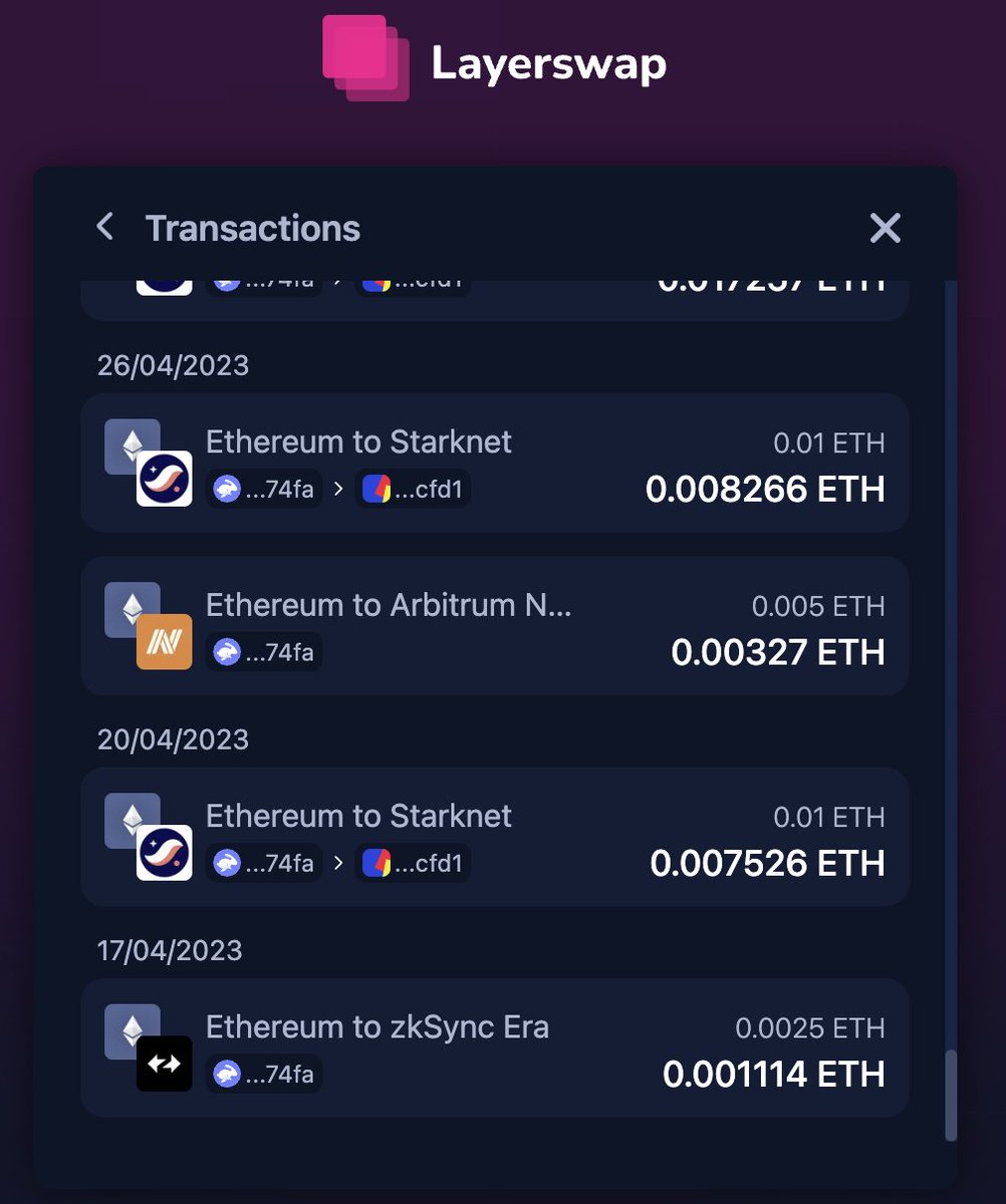 antonusov's tweet photo. @layerswap More than 2 years ago. But why it matters? Still using it, because of nice and simple UI. Affordable and smooth... https://t.co/dmANMcfW5I