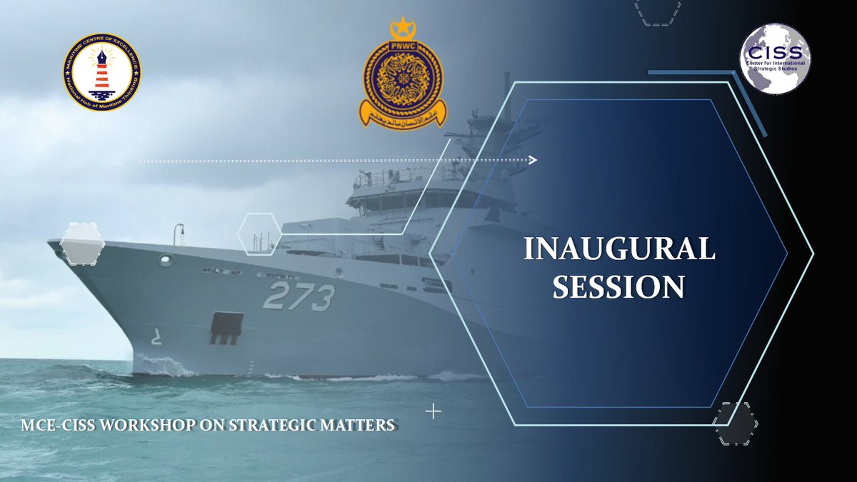 mcepakistan's tweet image. 📍 MCE–@CISS_Islamabad Strategic Workshop 
Rear Adm Jawad Ahmed HI(M) emphasized how #disruptivetech &amp;amp; #Strategicentanglements are reshaping #warfare in #SouthAsia
Amb Ali Sarwar Naqvi stressed the Indian Ocean&apos;s centrality to Pakistan’s strategic outlook.
@PakistanNavy