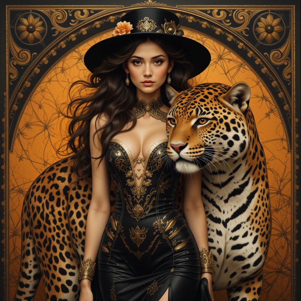 QT your Orange &amp; Black Art 🐆