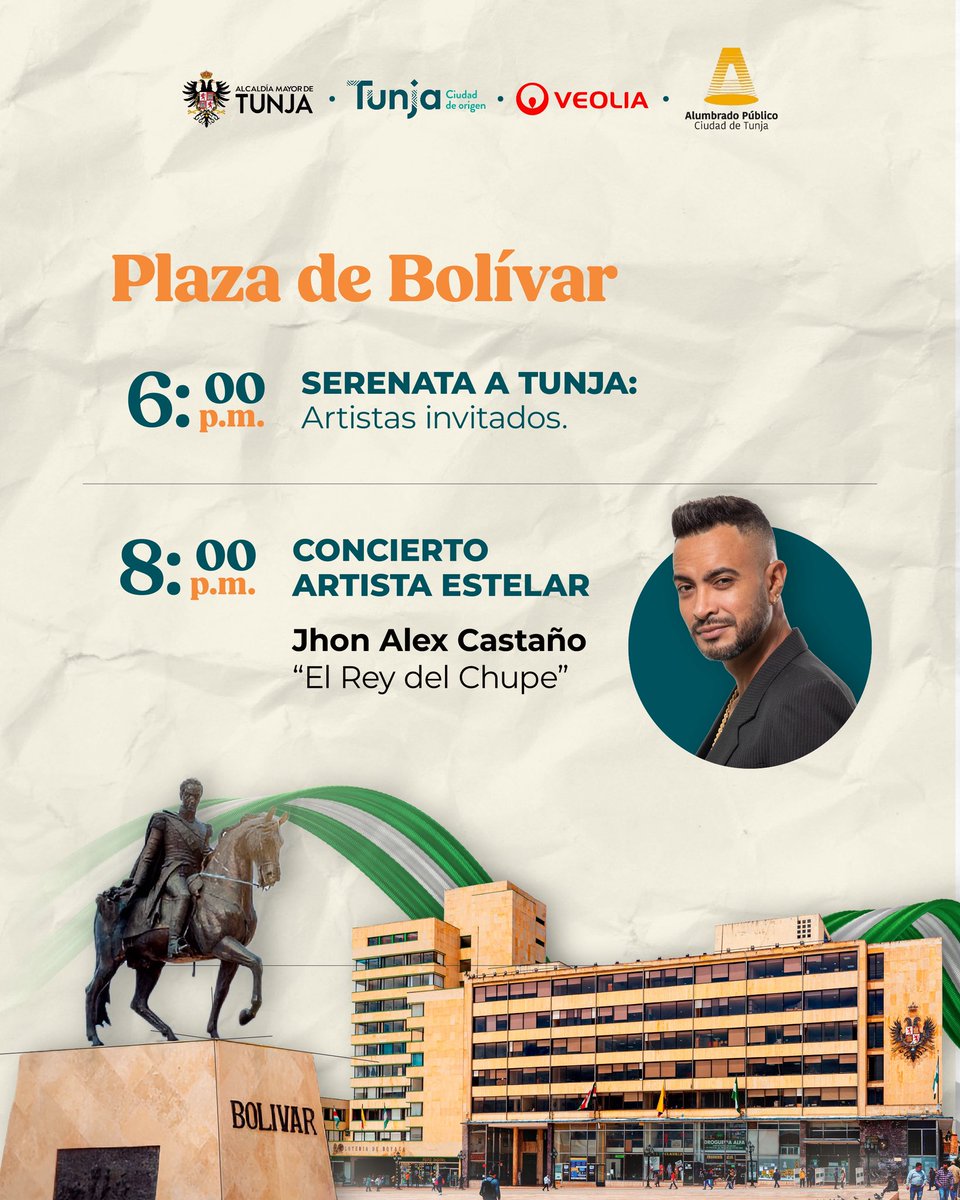 🎉 ¡No te pierdas el cumpleaños 486 de Tunja!

La ciudad celebra su legado con arte, cultura y orgullo.
Consulta la programación y haz parte de esta gran fiesta.

#ConectamosConLaCultura
