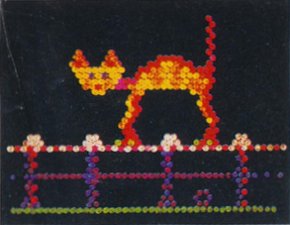 Hello_Bloodsong's tweet photo. @JayKay65220066 @Hailuo_AI Adorable, as well as visually striking.
  It reminds me a bit of the old Lite Brite toy. lol https://t.co/BJoiFZwIs6