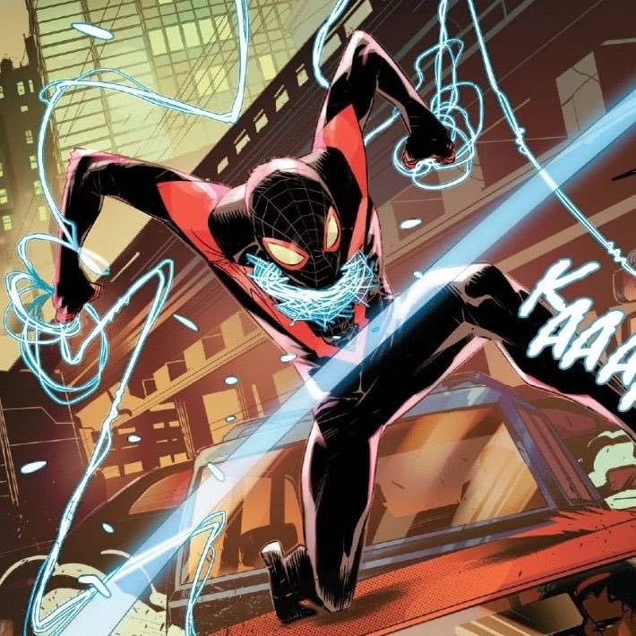 EletricSpider46's tweet image. [Closed interaction with @standproud68]

Miles was stopping a getaway vehicle. Making his webs combine with the venom and fry the cars engine

&quot;Gotcha!&quot;