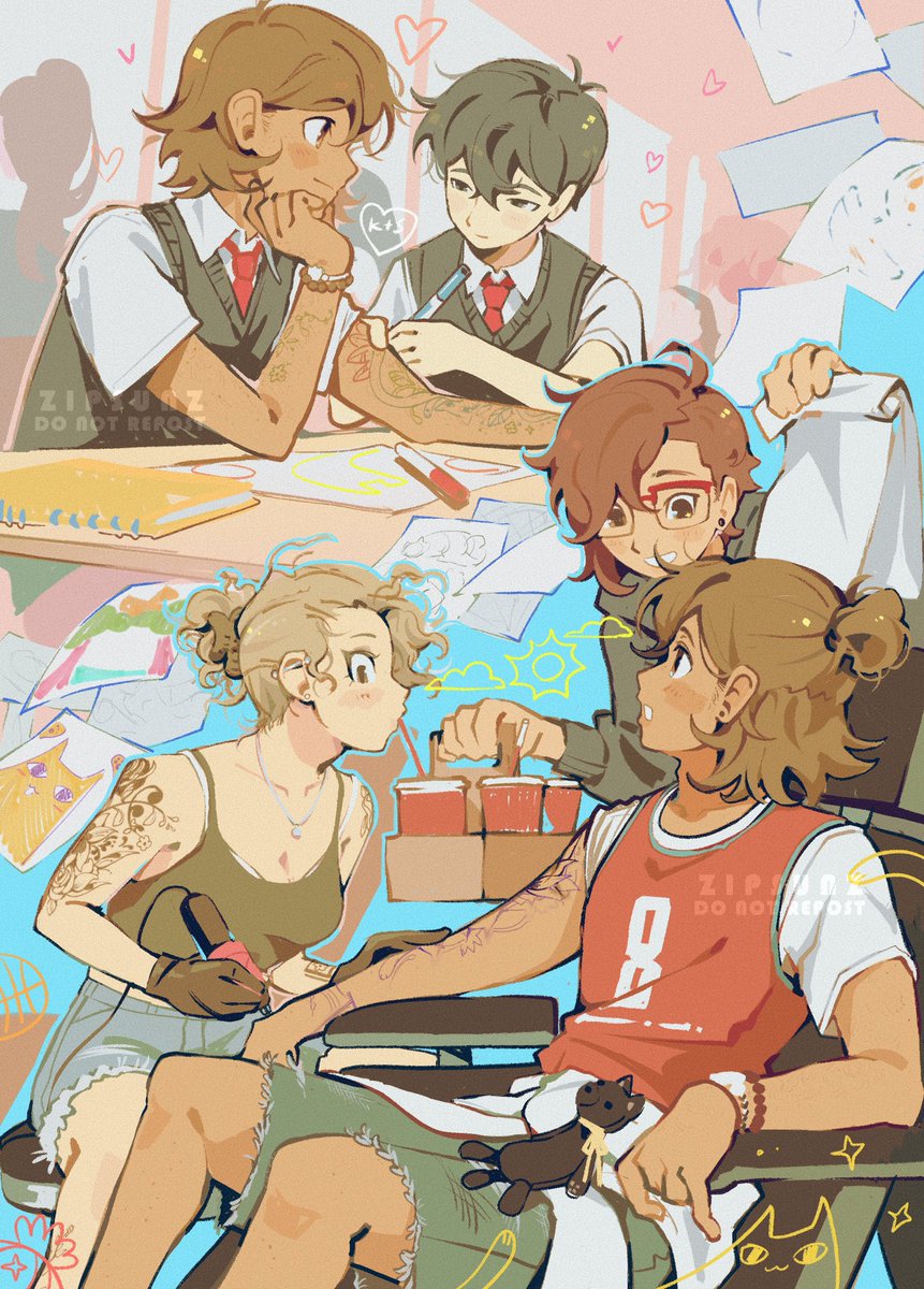 #sunkelweek2025 day 2 - art class 

forever your muse 🎨

#littlemariAU #omorifanart #omorisunkel