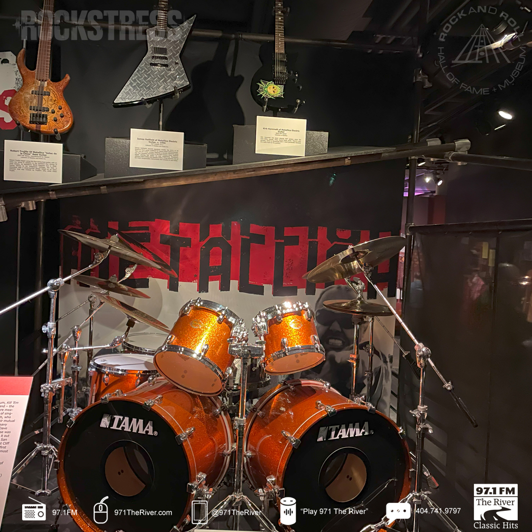My trip to the Rock &amp; Roll Hall of Fame: Lars' drum kit! #RiverRocksAtl