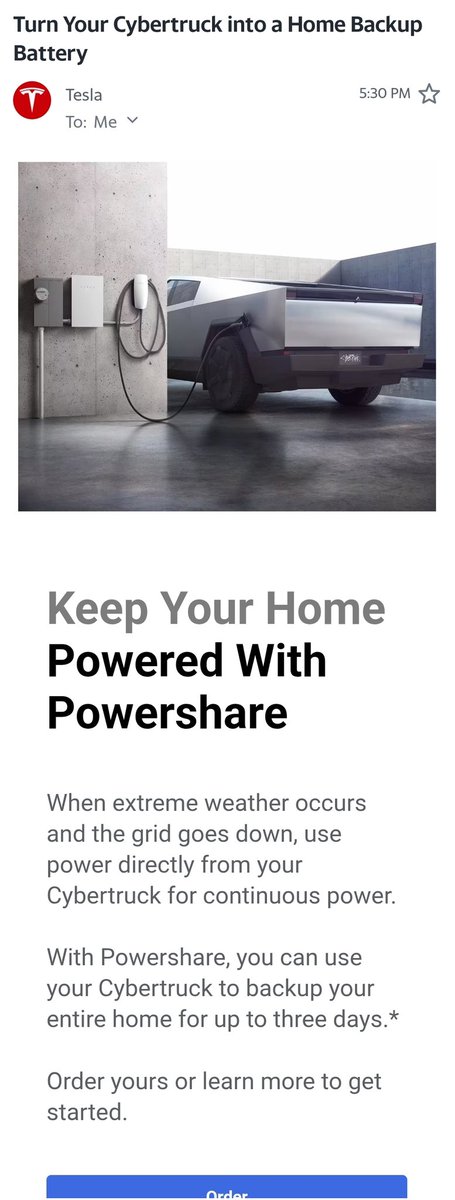 teslainventory's tweet image. Ouch @tesla, very ouch. Have had my @cybertruck for 1.5 years (two actually 😂) and still don&apos;t have the powershare for my house due to having solar/powerwalls. Any ETA when will this update be released? @elonmusk @larsmoravy @wmorrill3