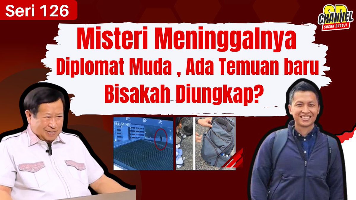 susno2g's tweet image. MISTERI MENINGGALNYA DIPLOMAT MUDA, ADA TEMUAN BARU. BISAKAH DIUNGKAP ?
youtu.be/u0QE4Tl83-o?si… lewat @YouTube