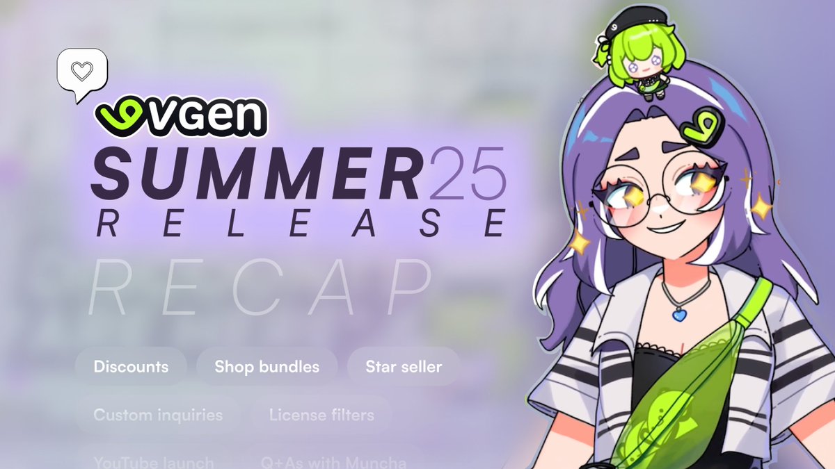 _VGen_'s tweet image. 🌴 SUMMER 2⃣5⃣ RELEASE 
˗ˏˋ → New features on VGen.co ⤵︎