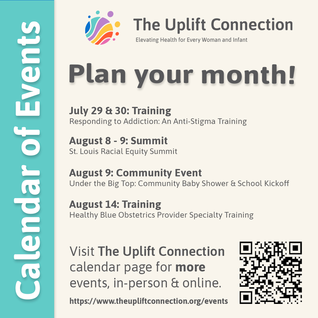 Visit The Uplift Connection Events Page to register for upcoming events.

theupliftconnection.org/events
