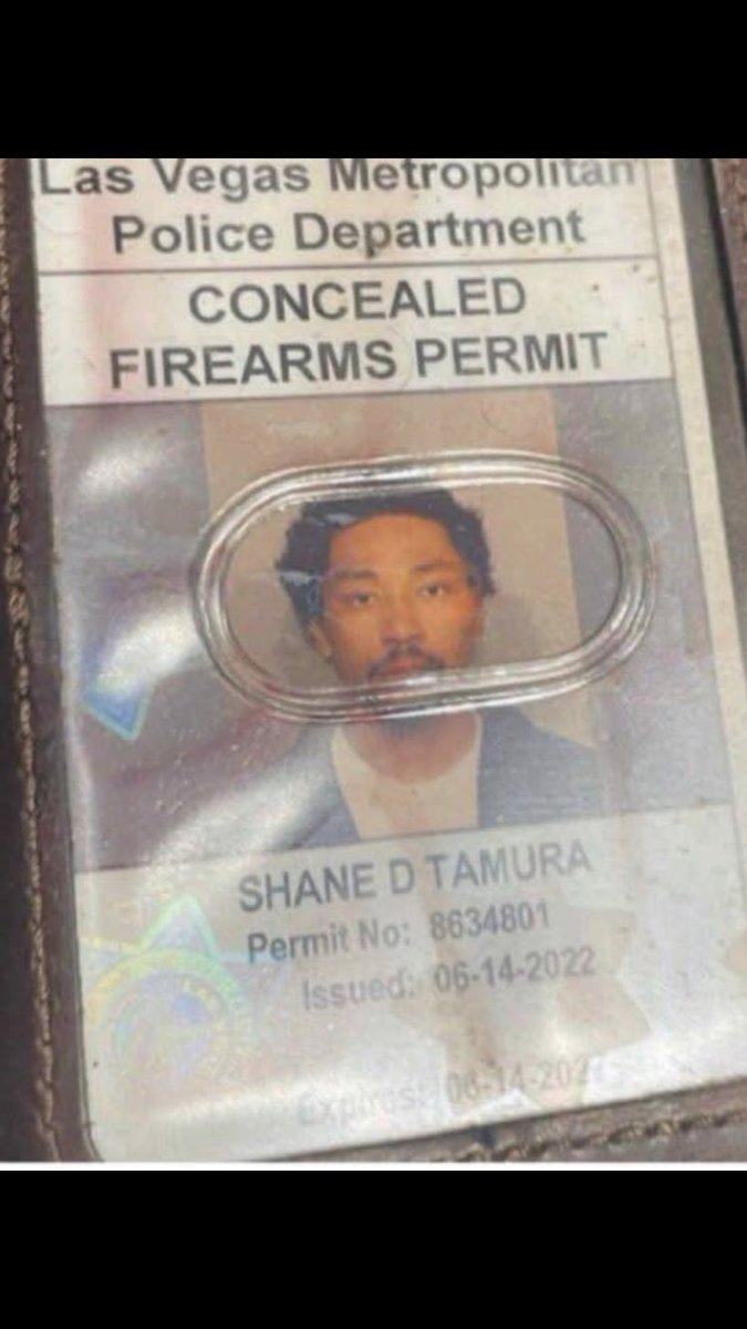 roelynnstone's tweet image. 🚨#BREAKING: WTF!???
NYC shooter identified as
Shane D Tamura with a Las Vegas Metropolitan Police Department concealed firearms permit pictured below