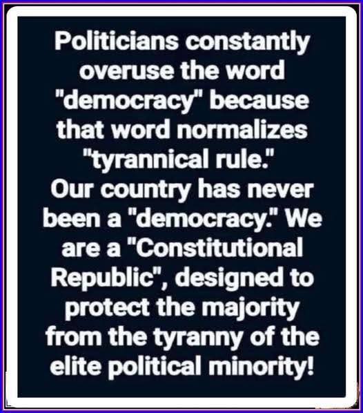 YES! 
   WE LIVE IN A CONSTITUTIONAL REPUBLIC‼️